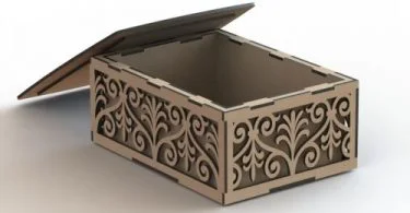 Laser Cut Wood Box cdr file for laser cutting