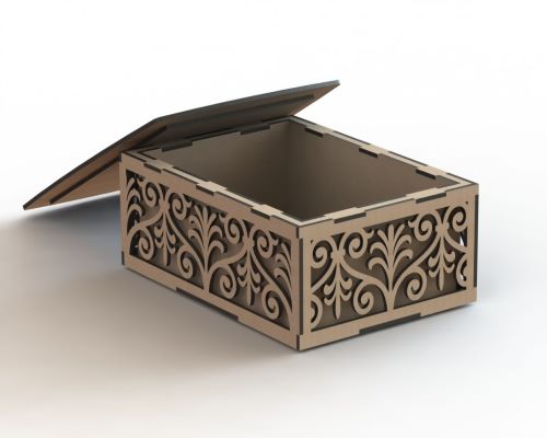 Laser Cut Wood Box cdr file for laser cutting