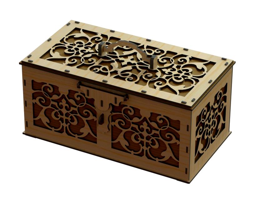 laser cut box template free dxf files for cnc router.