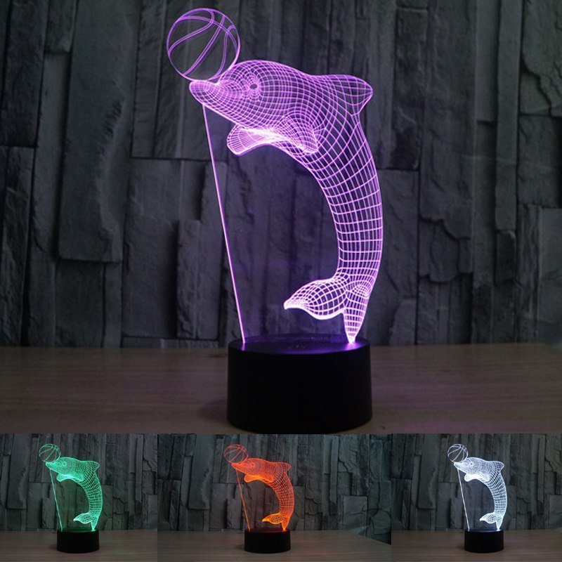 Dolphin 3d led lamp & Night Light, Crazy LED Optical Illusions