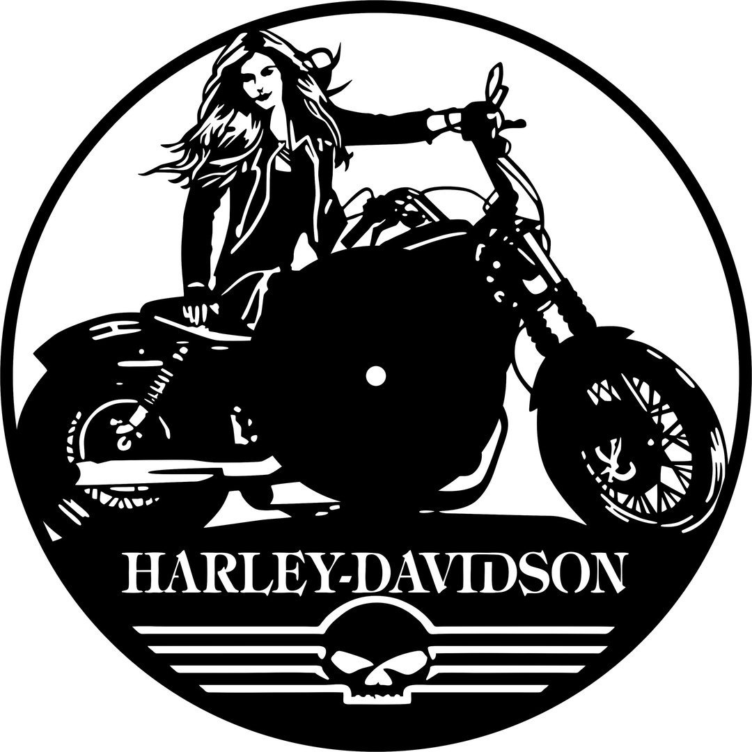Download Harley-Davidson DXF download wall clock vector DXF ...