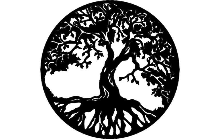 Beautiful tree of life vector dxf files download - Free Vector