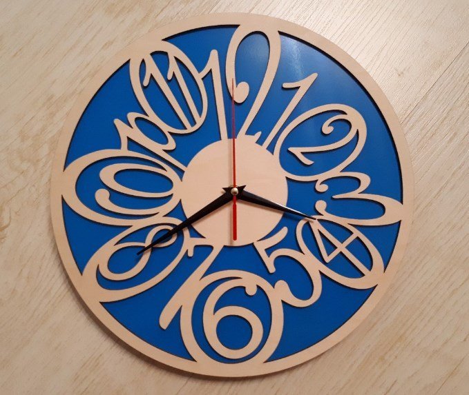 Plywood Clock Face DXF File