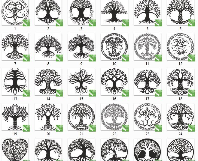 Tree Vector DXF File For CNC PLASMA LASER & ROUTER Cut Tree of life