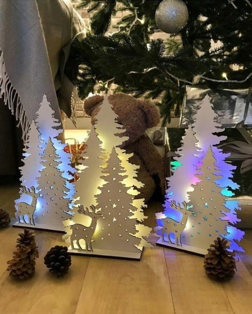 christmas tree laser cut template