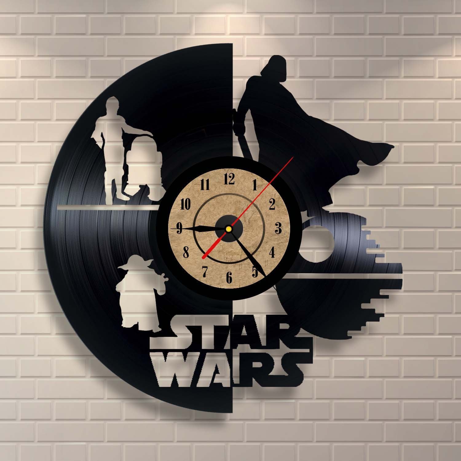 Vinyl Record Clock Star Wars Wall Decor CDR File