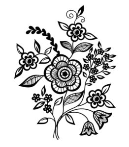 Black And White Flower Free DXF Files & Vectors download - Free Vector