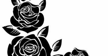 silhouette vector rose art 2d dxf file Download - Free Vector