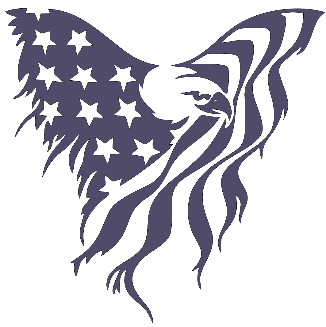 Eagle american flag dxf 