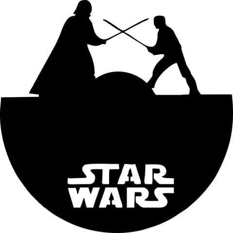 star wars vector free wall art DXF file download | Free Vector