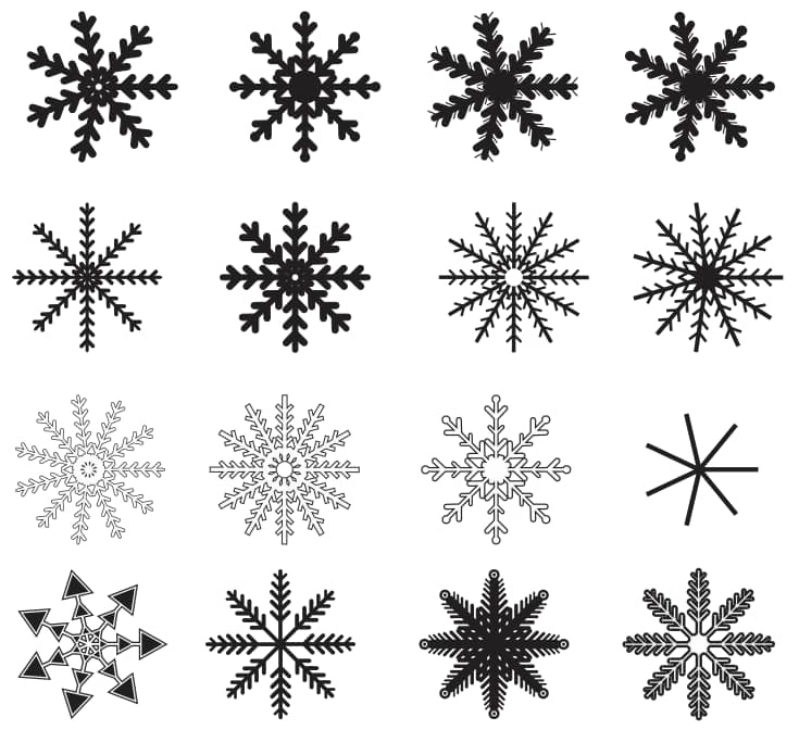 vector snowflakes free