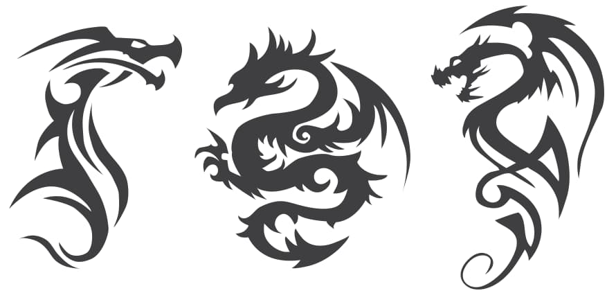 dragon tribal tattoo 