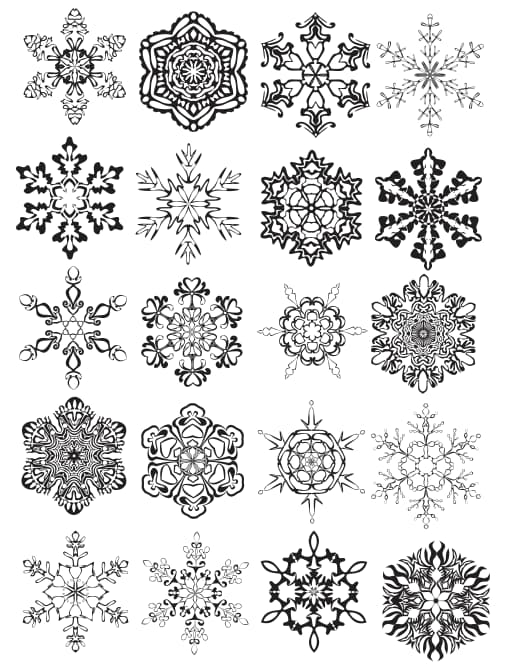 snowflake clipart Vector file download