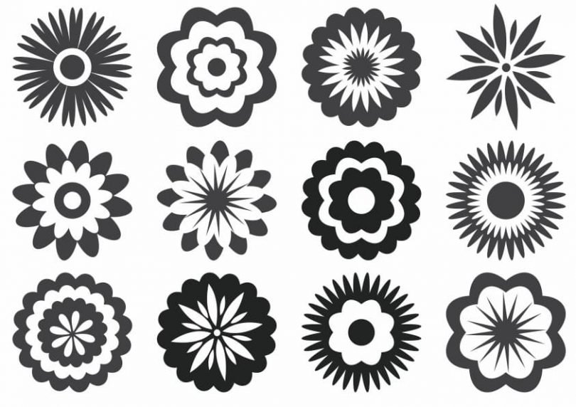 Free Vector Flowers DXF File Download - Free Vector