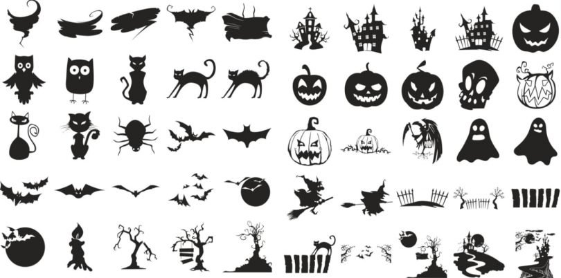 halloween free vector elements free halloween vector - Free Vector