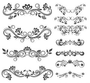 swirl decoration Collection Free Vector CDR File download - Free Vector