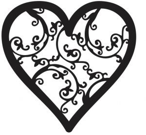 Filigree Heart Free Vector DXF File format - Free Vector