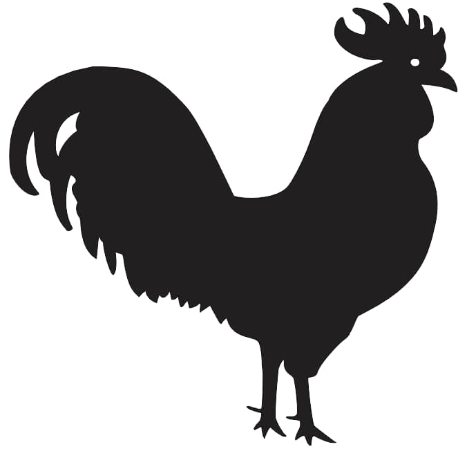 Free Rooster Silhouette Vector dxf File