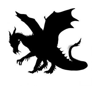 free vector dragon silhouette beast creature dragon - Free Vector