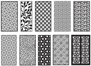 CNC Jali Cutting Pattern Collection Free Vector - Free Vector