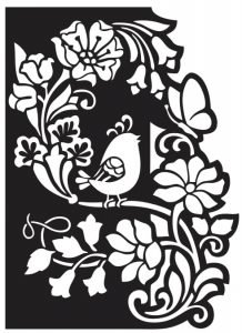 Floral panel for CNC router laser cutting Free Vector - Free Vector