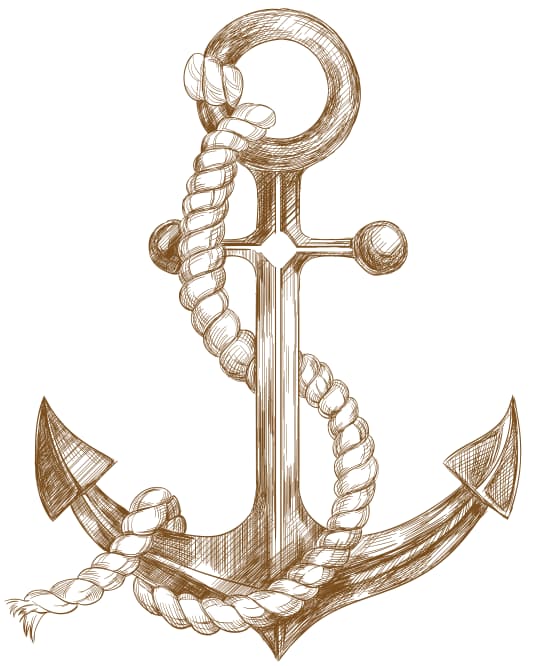 Nautical Anchor Decor Free Vector for laser engraving machines - Free ...