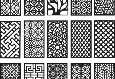 ree CNC Pattern Jali Cutting design Collection Free Vector - Free Vector