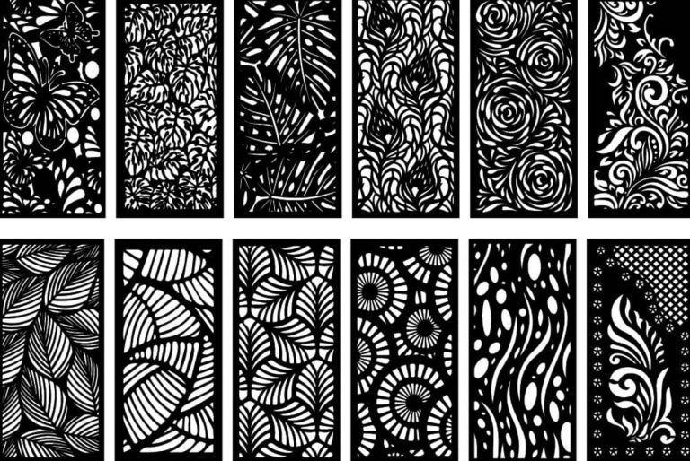 Laser Cut Decorative Panel Design DXF File free - Free Vector