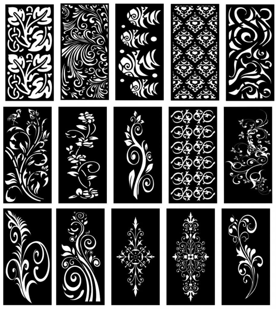 Dxf patterns free download Decorative panel Dxf Files - Free Vector