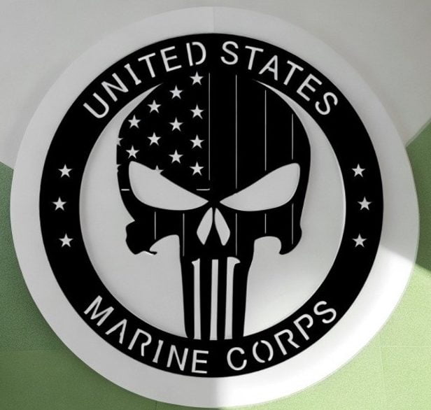 Free Plasma Cutter Art Patterns marine corps Free DXF - Free Vector