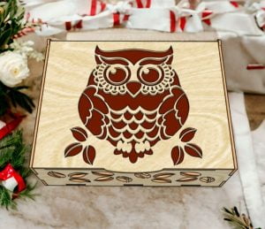 laser cut owl trinket box laser cutting files free download