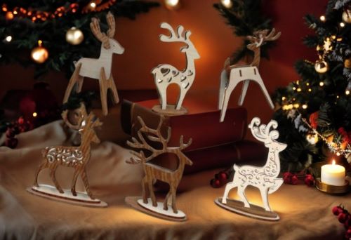 Laser Cut Christmas Reindeer DXF Free Download