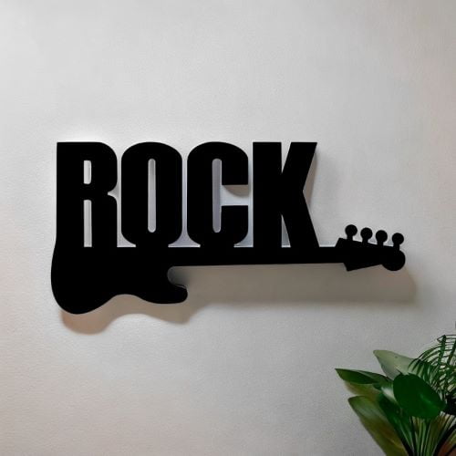 Laser Cut Guitar Wall Art Sign DXF File Free Download