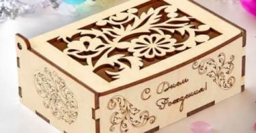 Laser-Cut Wooden Gift Box Free DXF Downloads