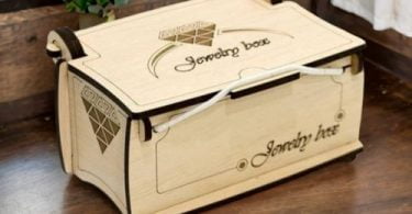 Laser-Cut Wooden Jewelry Case svg files free