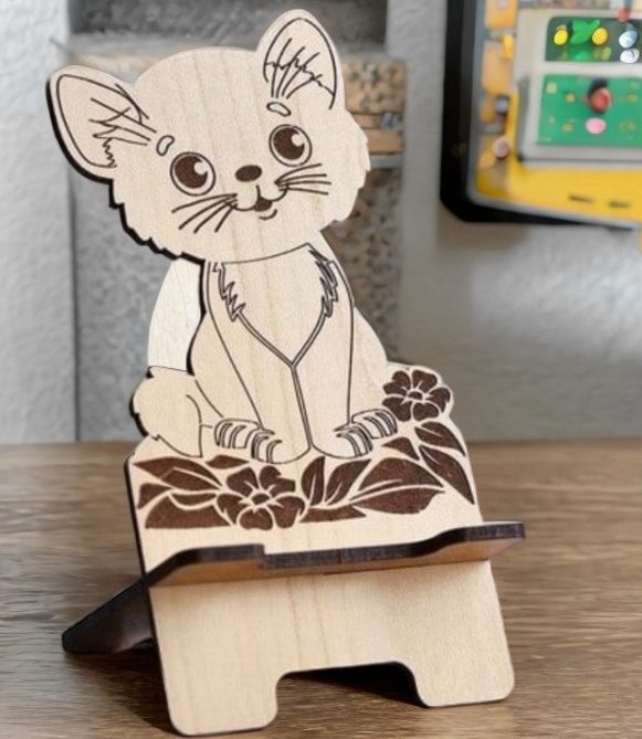 Laser cut Phone Stand DXF Files For Free - Free Vector