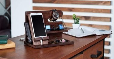 laser cut Wooden Phone Docking Station Free DXF Files