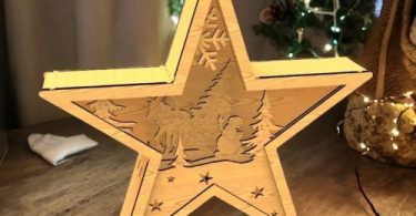 laser cut Wooden Christmas Star SVG File