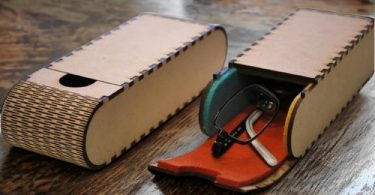laser cut wooden glasses case DXF Files For Free