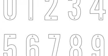 Laser Cutting Numbers DXF Free Download