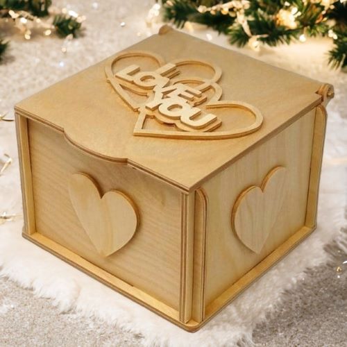 laser cut file free Wooden Gift Box DXF free - Free Vector