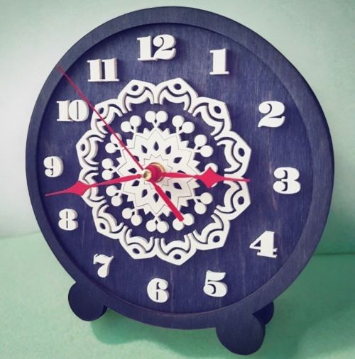 Wooden Wall Clock Cnc vector Download Free